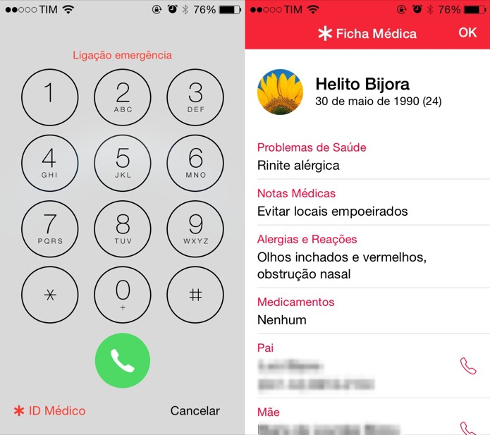 Ficha médica traz informações importantes em emergências (Foto: Reprodução/Helito Bijora)