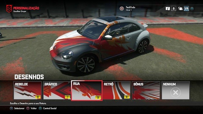 Driveclub oferece 121 decalques diferentes para personalizar o veículo (Foto: Reprodução/ Emanuel Schimidt)