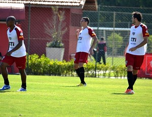 Lucio no treino do São Paulo (Foto: Divulgação / saopaulofc.net)