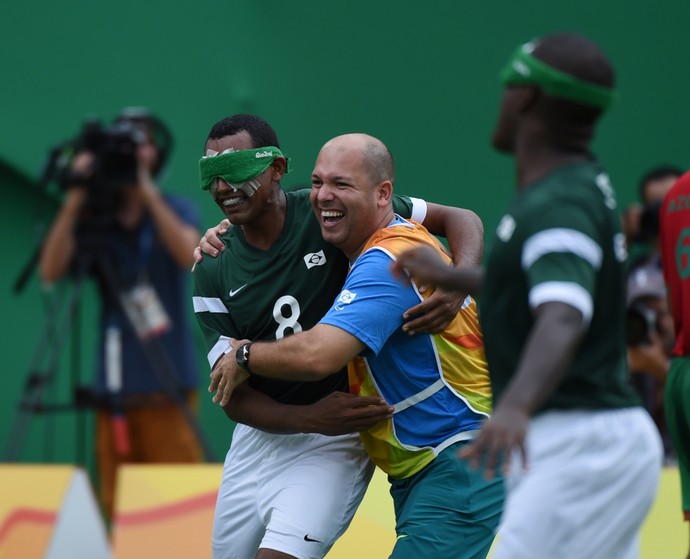 Brasil Marrocos futebol de 5 Paralimpíada (Foto: André Durão)
