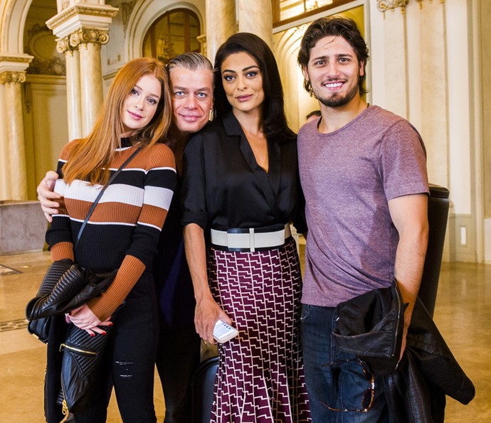 O ator participou de filmagens ao lado de Marina Ruy Barbosa, Juliana Paes e Daniel Rocha (Foto: João Miguel Júnior/Globo)