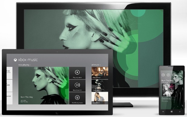 Xbox Music visto em várias plataformas (Foto: Reprodução)
