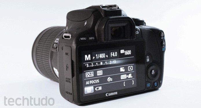 A Canon EOS Rebel SL1 conta com monitor de 3 polegadas touch (Foto: Adriano Hamaguchi/TechTudo) A Canon EOS Rebel SL1 conta com monitor de 3 polegadas touch (Foto: Adriano Hamaguchi/TechTudo)