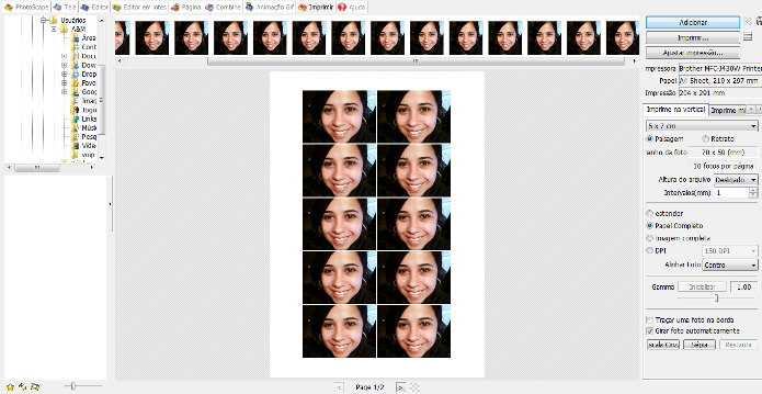 É possível configurar a impressão da imagem que deseja no Photoscape (Foto: Reprodução/Lívia Dâmaso)