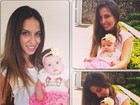 Ex- namorada de Henri Castelli posta foto da filha: 'Brincando de boneca'