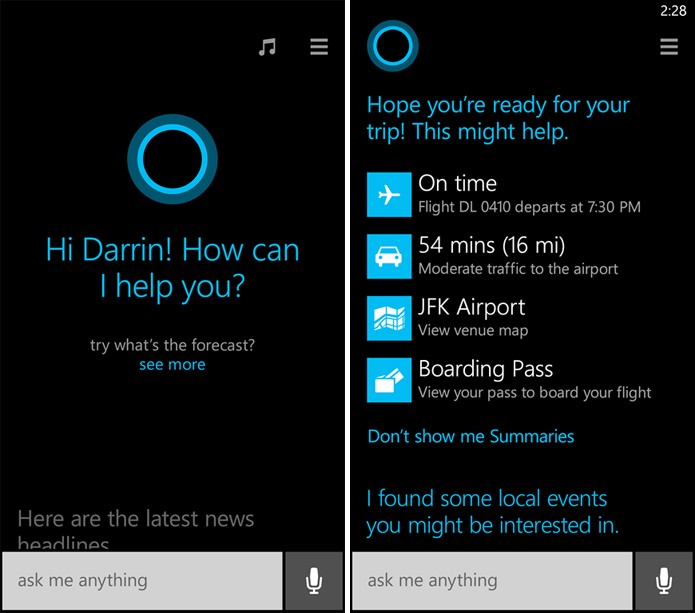 Cortana foi apresentada pela Microsoft sob muita expectativa, mas só deve entender português a partir de 2015 (Foto: Divulgação/Microsoft)