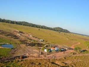 Fazenda foi invadida no dia 17 de Julho (Foto: PM/Divulgação)