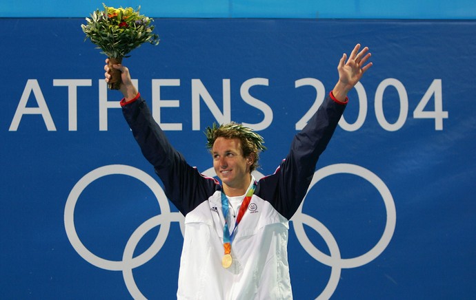 Natação - Aaron Peirsol medalha de ouro olimpiadas atenas 2004 (Foto: Getty Images)