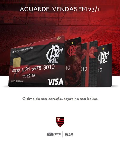 Cartões do Flamengo têm bandeira Visa (Foto: Reprodução)