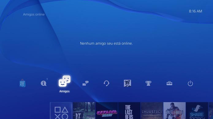 Playstation 4: como excluir e bloquear um usuário na PSN (Foto: Reprodução/Murilo Molina)