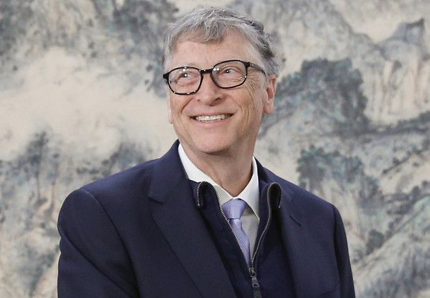 O fundador da Microsoft, o bilionário Bill Gates em visita à China (Foto: Thomas Peter-Pool/Getty Images)