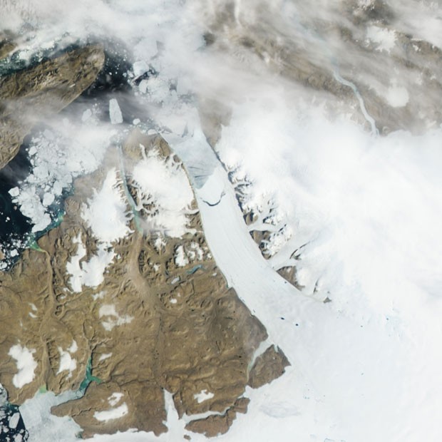 Iceberg na Groenlândia (Foto: Divulgação/Nasa)