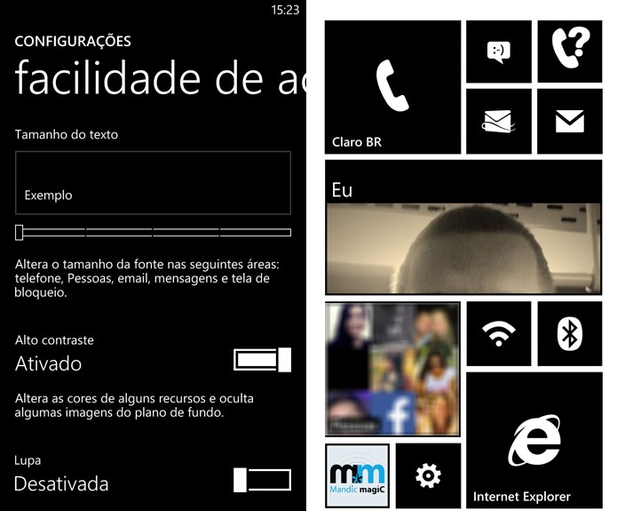Windows Phone traz função nativa que deixa as Live Tile pretas e agrada boa parte dos usuários (Foto: Reprodução/Elson de Souza)