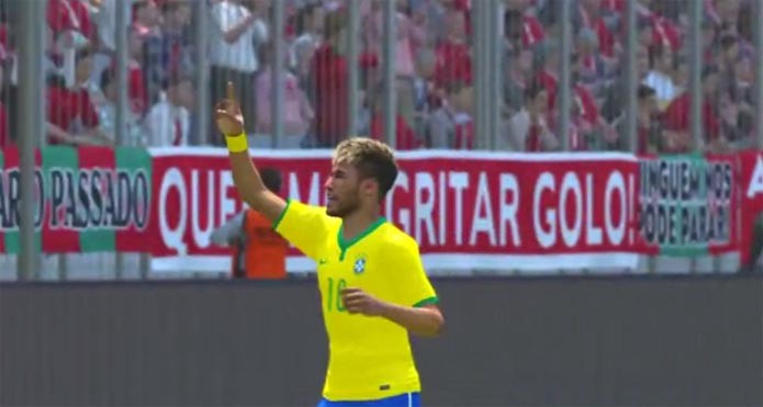 Neymar em PES 2015 (Foto: Reprodução)