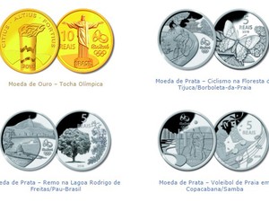 Moedas comemorativas dos Jogos Olímpicos Rio 2016 (Foto: Reprodução/Banco Central)