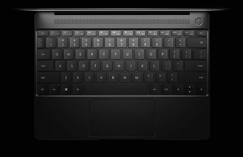 MateBook X vem com sensor biométrico integrado (Foto: Divulgação/Huawei)