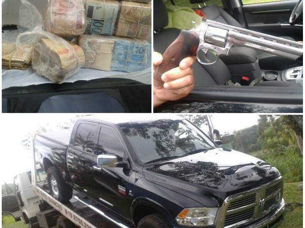 PF também apreendeu R$ 191 mil, armas e veículos em Corumbataí (Foto: Jaburu/Canal Rio Claro)
