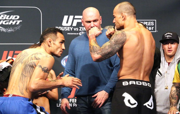 Tony Ferguson X Gleison Tibau, Pesagem UFC 184 (Foto: Evelyn Rodrigues) Tony Ferguson X Gleison Tibau, Pesagem UFC 184 (Foto: Evelyn Rodrigues)
