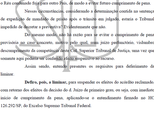 Decisão do STJ que determina prisão imediata do ex-deputado Carlos Xavier (Foto: Reprodução) Decisão do STJ que determina prisão imediata do ex-deputado Carlos Xavier (Foto: Reprodução)