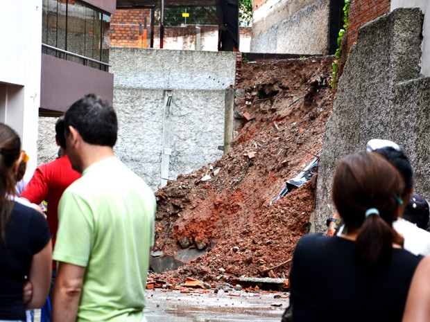 G1 Deslizamento De Muro Soterra Carro Em Prédio De Santa Maria Rs Notícias Em Vc No G1 Rs 