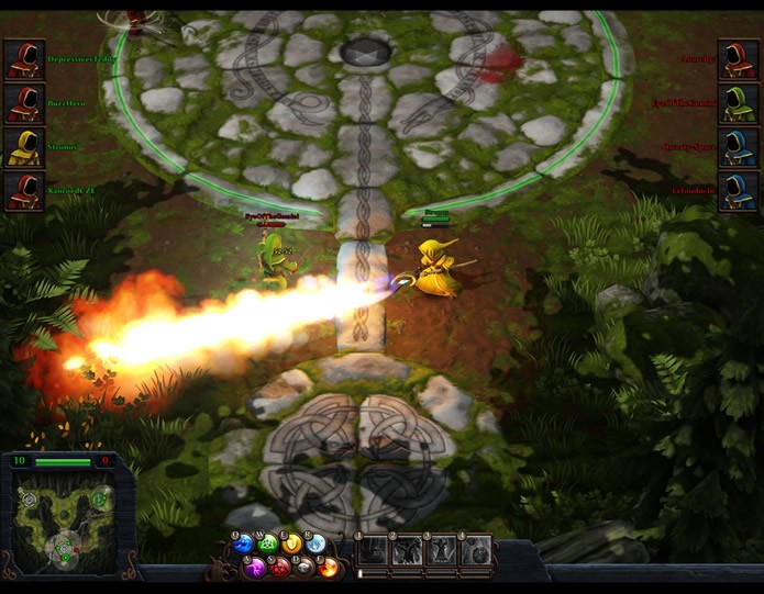 Os combates de Magicka Wizard Wars exigem bons reflexos, táticas e noções de ataques e defesas com os elementos mágicos (Foto: Reprodução/Daniel Ribeiro)