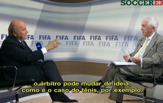 Joseph Blatter tecnologia  (Foto: Reprodução SporTV)