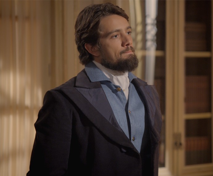Felipe perde a paciência com a Condessa e o padre (Foto: TV Globo) Felipe perde a paciência com a Condessa e o padre (Foto: TV Globo)