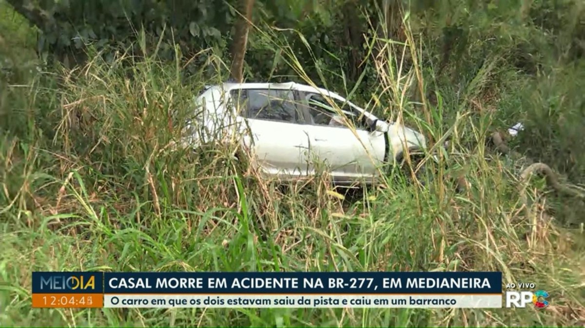 Casal morre após carro cair em barranco na BR 277 Oeste e Sudoeste G1