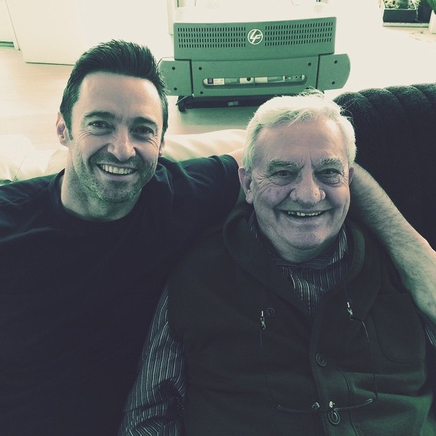 Hugh Jackman e o pai (Foto: reprodução/instagram)