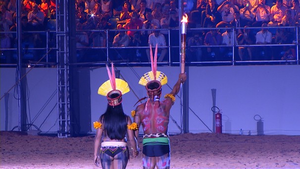 TV Anhanguera-TO exibe programa especial dos Jogos Mundiais dos Povos Indígenas (Foto: TV Anhanguera)