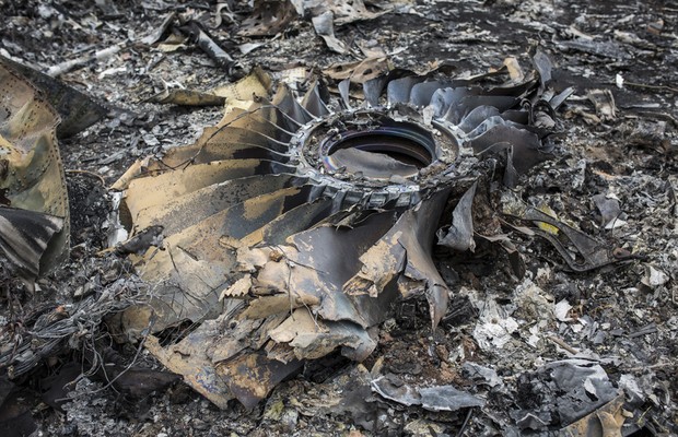 Destroços do avião malaio que caiu no leste da Ucrânia no dia 17 de julho (Foto:  Rob Stothard/Getty Images)