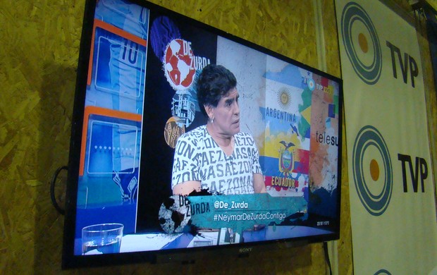 Programa De Zurda; Maradona; Apoio a Neymar (Foto: Paola Loewe)