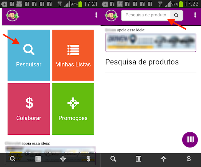 Opção para criar cadastro na app Murrinha que encontra melhores preços de produtos em mercados (Foto: Reprodução/Marvin Costa) Opção para criar cadastro na app Murrinha que encontra melhores preços de produtos em mercados (Foto: Reprodução/Marvin Costa)