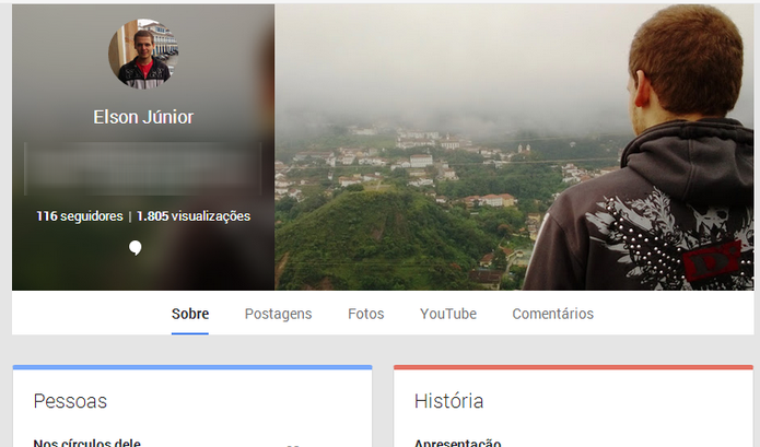 Google+ agora exibe o número de visualizações de perfis e de conteúdos do usuário (Foto: Reprodução/Elson de Souza)