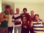 Kléber Bambam tieta Ronaldinho Gaúcho em jantar, no Rio