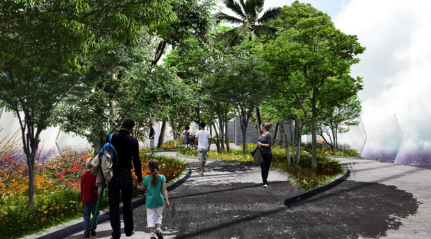 Arquitetos desenvolvem prédios conectados por jardins no terraço "Não é os centros urbanos o veiculo da poluição com a emissão de gases CO2" Jardim-suspenso-saigon