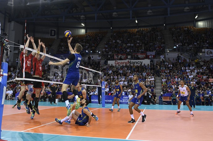 Brasil x Bélgica Liga Mundial 2016 Murilo vôlei (Foto: Divulgação/FIVB)