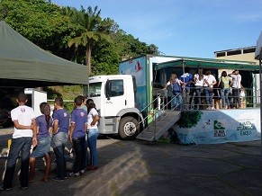 Exposição itinerante leva educação ambiental para cidades da Mata Atlântica (Foto: Divulgação/ SOS Mata Atlântica)