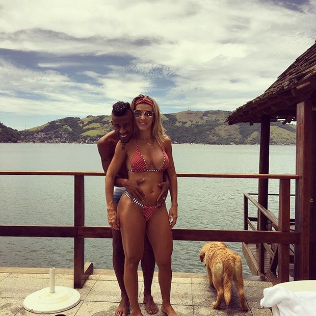 Léo Moura e a mulher (Foto: Reprodução/Instagram)