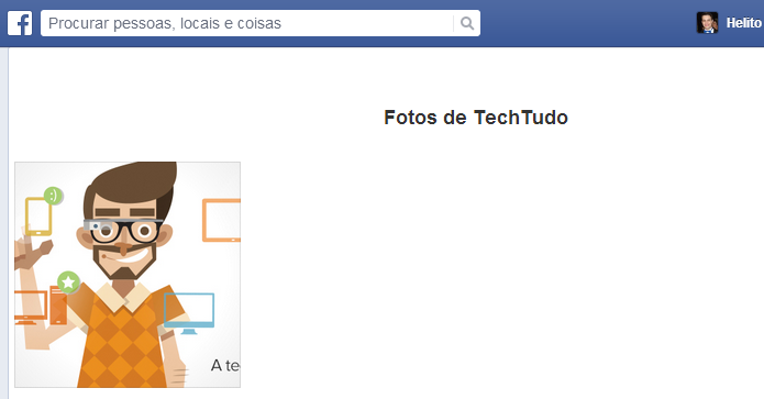 Localizando perfil que publicou a foto (Foto: Reprodução/Helito Bijora)