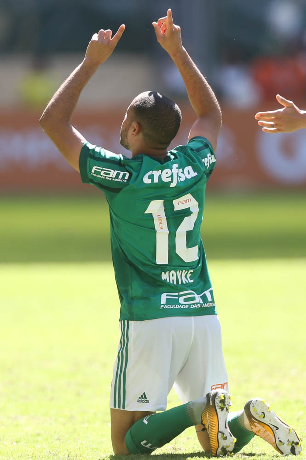 Dono da camisa 12 do Palmeiras, Mayke dedica seu gol ao ex-goleiro Marcos