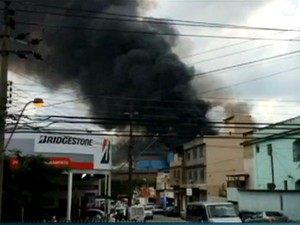 Incêndio aconteceu no setor de Aciaria da UPV da CSN (Foto: Reprodução/TV Rio Sul)