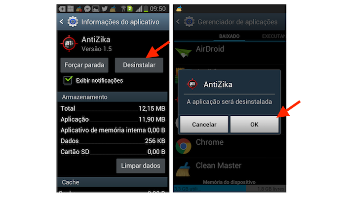 Desinstalando aplicativos no Galaxy Gran Duos (Foto: Reprodução/Marvin Costa)