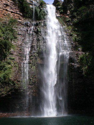 Cachoeira no parque da Serra Ricardo Franco, em Mato Grosso (Foto: Sema/Arquivo)