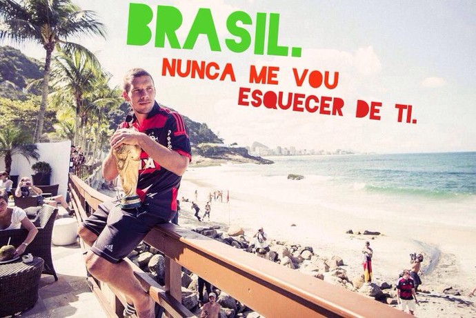 Podolski mensagem Brasil (Foto: Reprodução / Instagram)