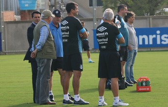 César Pacheco Rui Costa Felipão Grêmio (Foto: Tomás Hammes / GloboEsporte.com) César Pacheco Rui Costa Felipão Grêmio (Foto: Tomás Hammes / GloboEsporte.com)