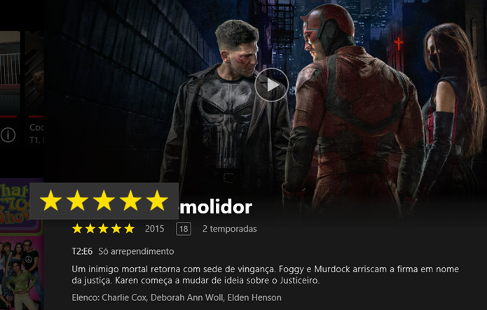 Estrelas amarelas significam o que você achou do filme ou série (Foto: Felipe Alencar/TechTudo)