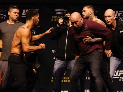 Dominick Cruz x Cody Garbrandt pesagem UFC 207 (Foto: Evelyn Rodrigues) Dominick Cruz x Cody Garbrandt pesagem UFC 207 (Foto: Evelyn Rodrigues)