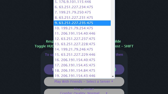 Escolha um servidor mais vazio ou compartilhe seu IP para jogar Slither.io com os amigos (Foto: Reprodução/Tais Carvalho)