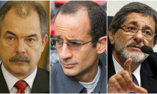 Da esquerda para a direita: Mercadante, Odebrecht e Gabrielli.  (Foto: Estadão e Futura Press)